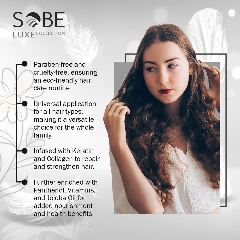 SOBE LUXE - Smoothing Shampoo for Treated Hair, 10 Oz - Strengthens &amp; Protects Color - Beauty Market Online
