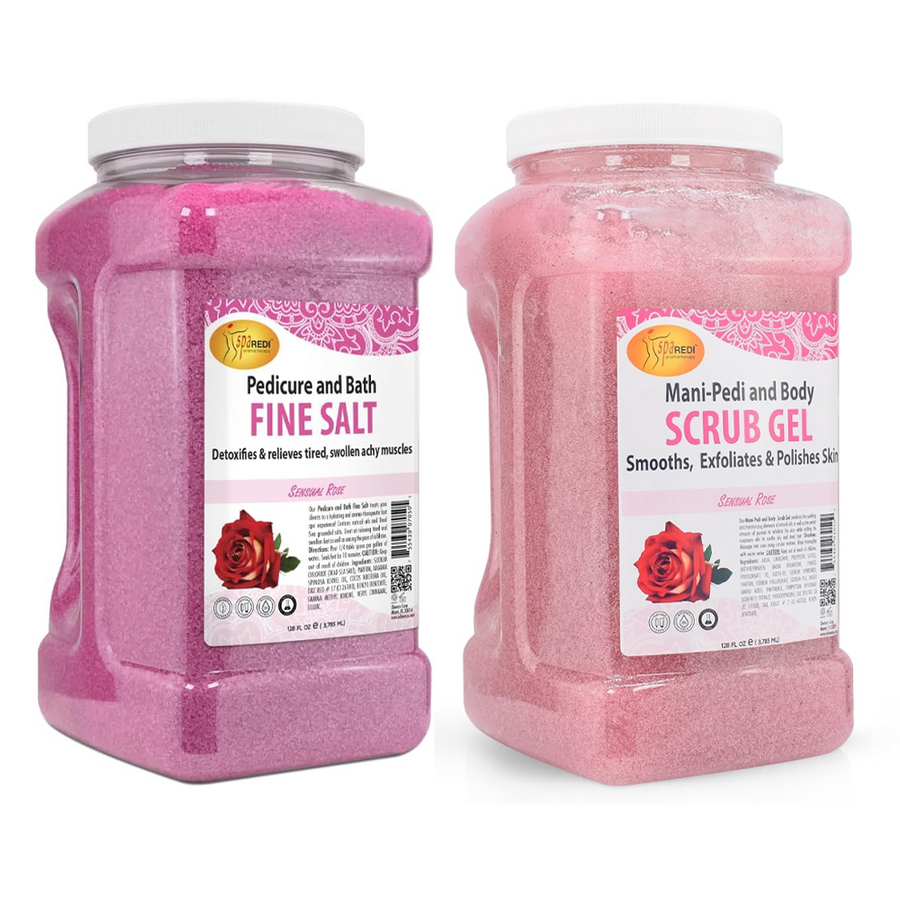 SPA REDI Rose Sensation Combo: Rose Scrub & Foot Soak