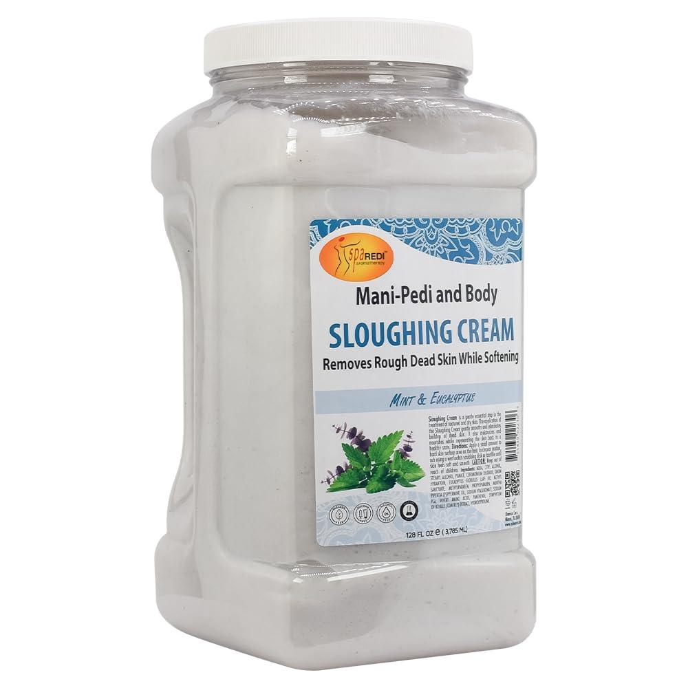 SPA REDI - Foot Cream, Sloughing Lotion - Exfoliating Pedicure Foot Care for Dry Cracked Feet