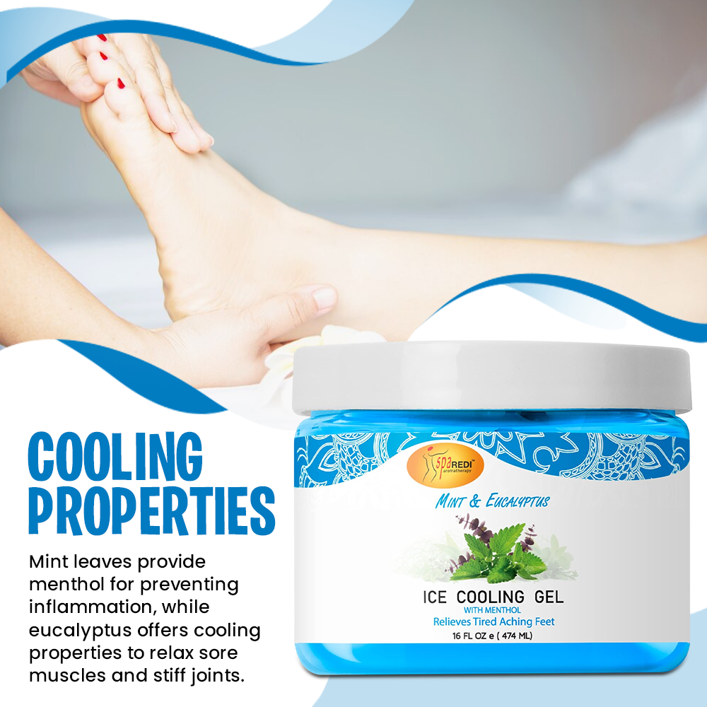 SPA REDI Massage Cooling Gel for Pedicure - Professional Strength Ice Cooling Gel - Refresh &amp; Soothe - Beauty Market Online