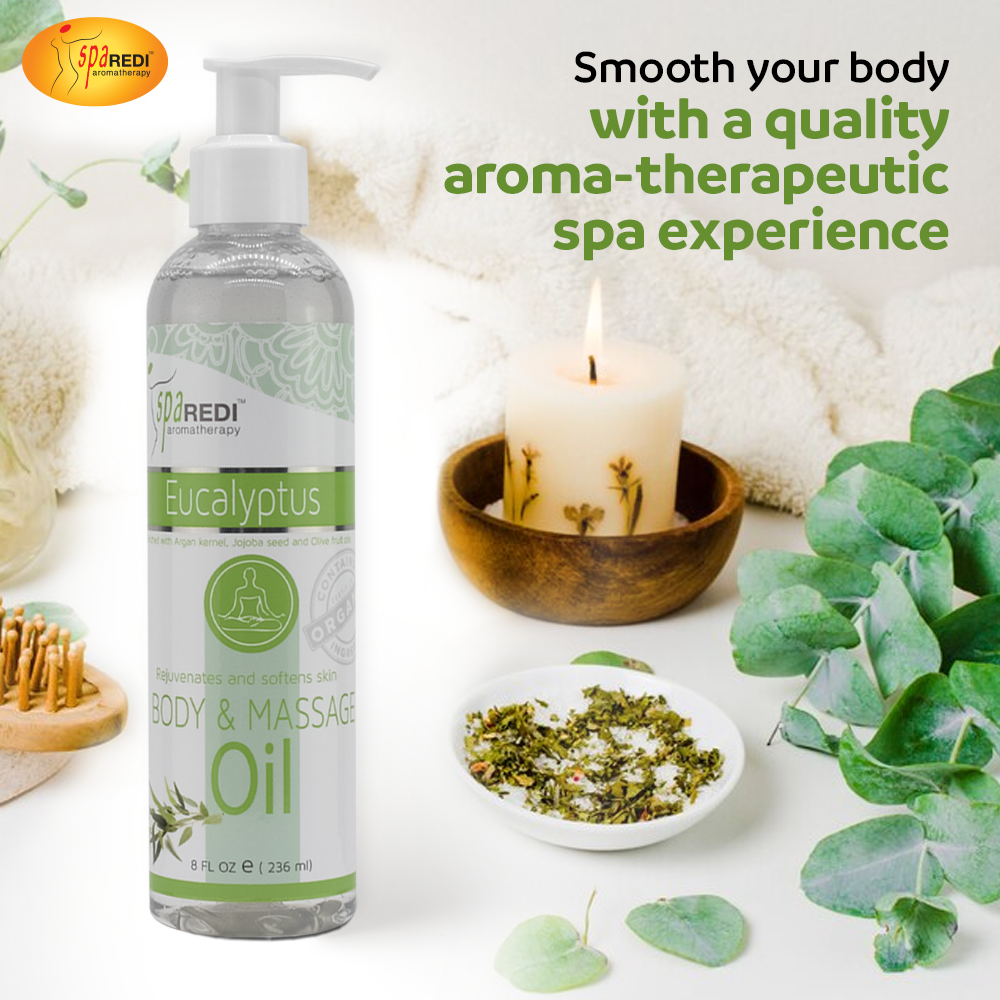 SPA REDI Massage Oil - Soothing Relief for Sore Muscles &amp; Hydrated Skin