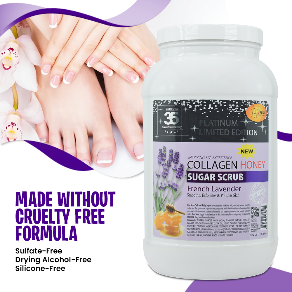 SPA REDI Sugar Scrub - Exfoliating &amp; Moisturizing for Glowing, Smooth Skin