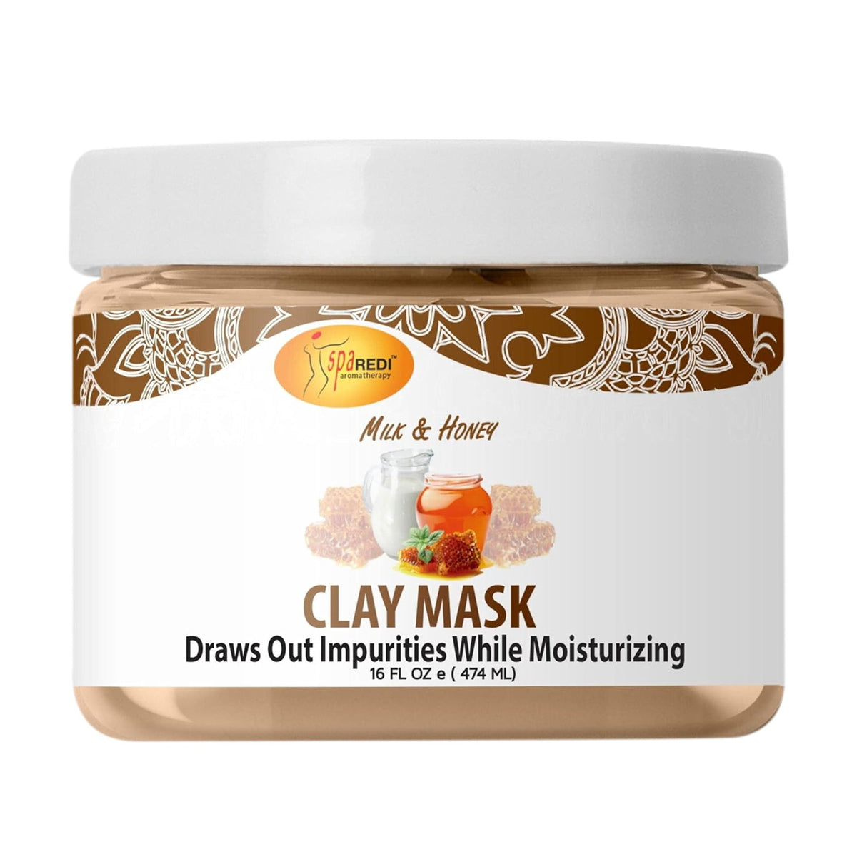 SPA REDI Clay Mask - Detoxifying, Hydrating & Pore Purifying for Body and Pedicure