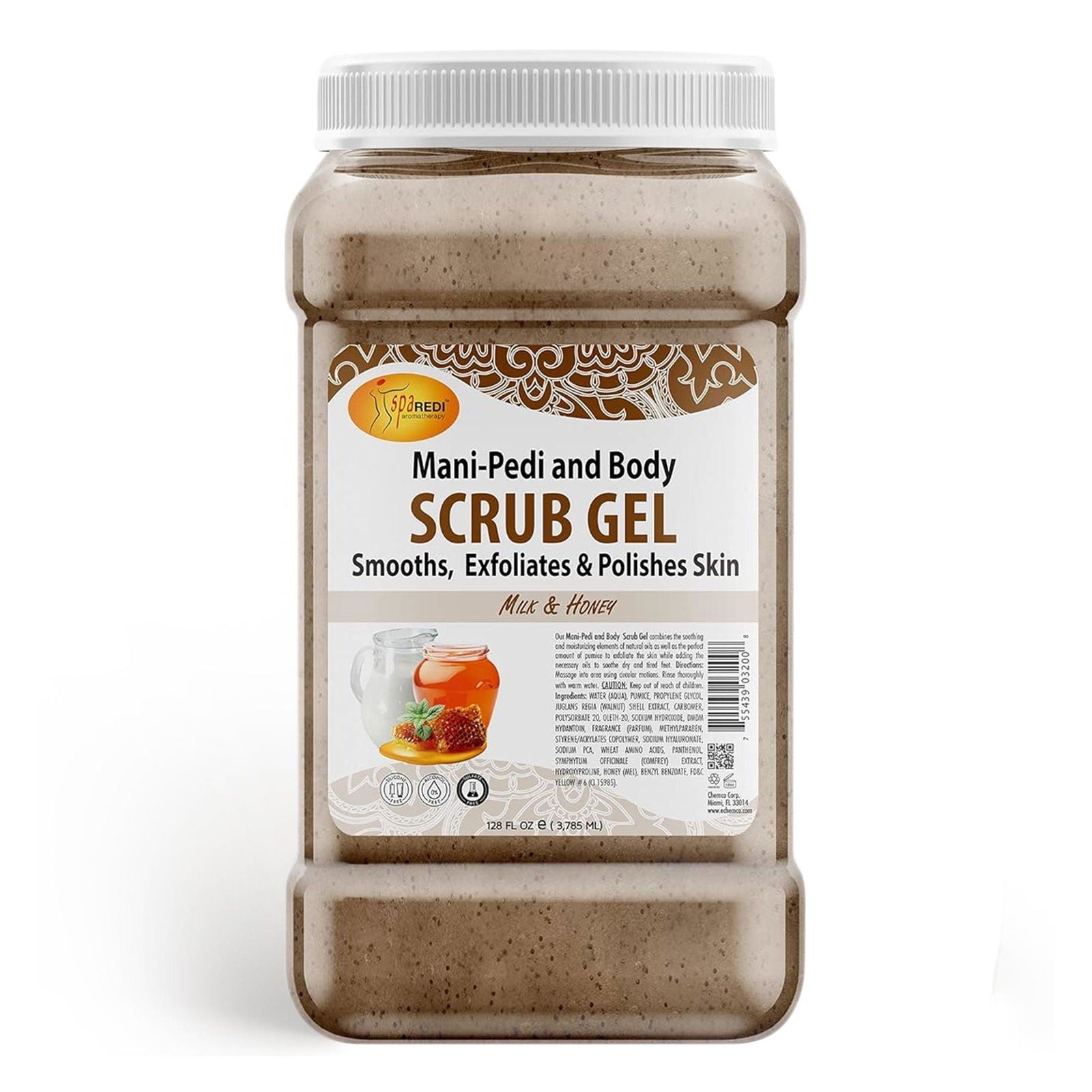 SPA REDI Exfoliating Scrub Pumice Gel - Hydrating Body Exfoliator with Hyaluronic Acid - Refresh &amp; Revitalize - Beauty Market Online