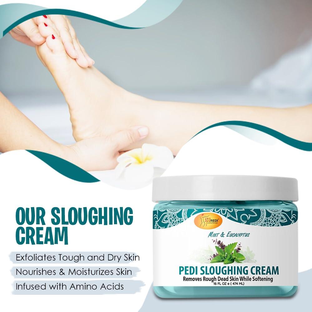 SPA REDI Sloughing Cream - Mint &amp; Eucalyptus - Exfoliate &amp; Refresh - 16 oz - Beauty Market Online