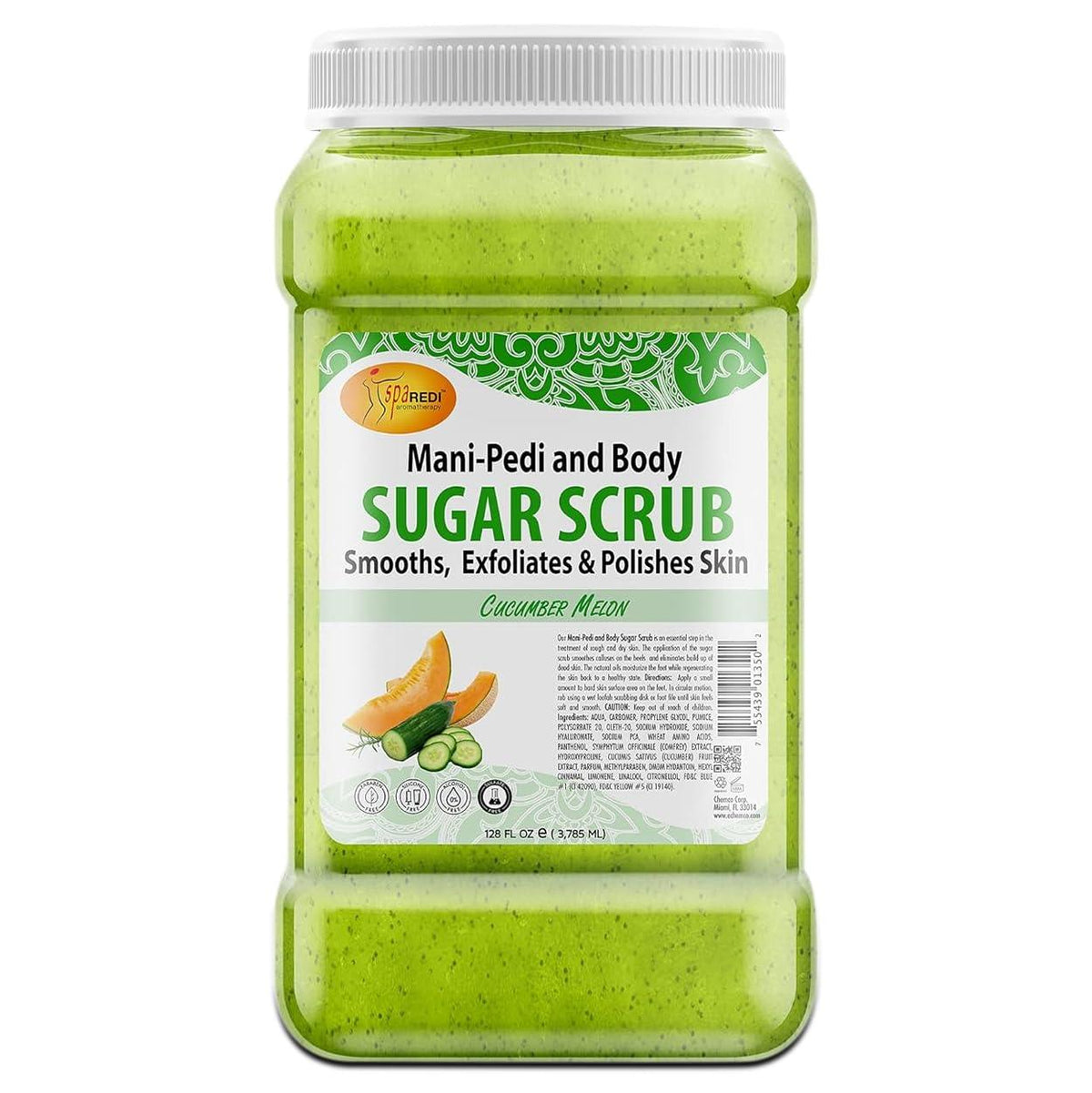 SPA REDI Sugar Body Scrub - Exfoliating & Moisturizing for Smooth, Fresh Skin
