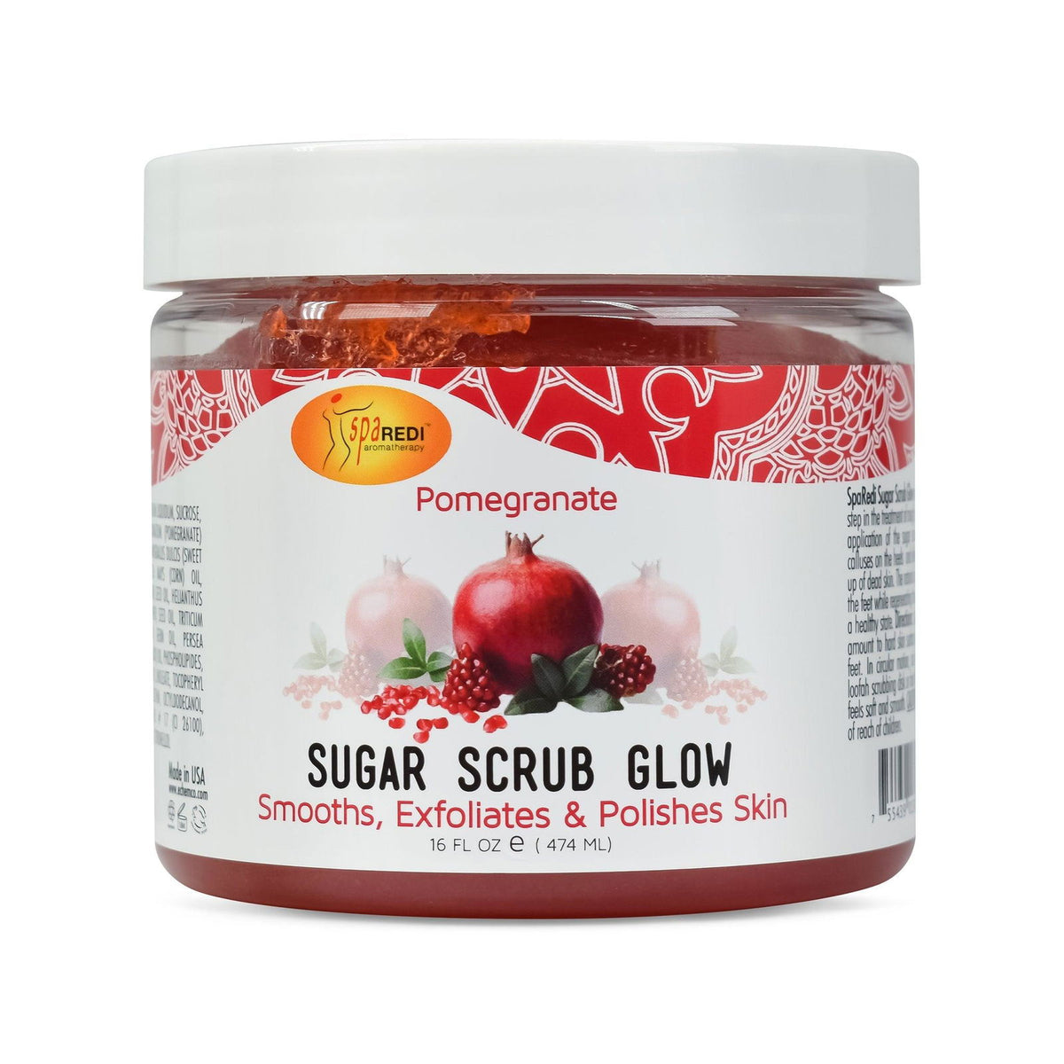SPA REDI Sugar Body Scrub - Exfoliating & Moisturizing for Smooth, Fresh Skin