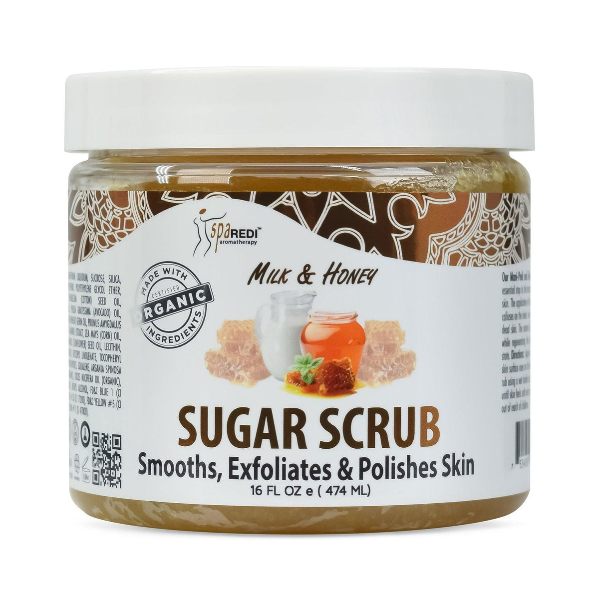 SPA REDI Sugar Body Scrub - Exfoliating & Moisturizing for Smooth, Fresh Skin