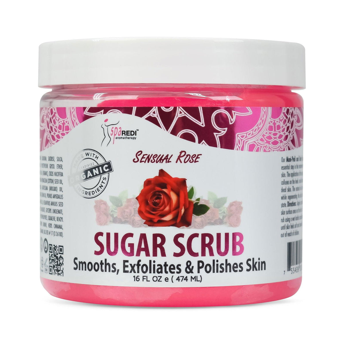 SPA REDI Sugar Body Scrub - Exfoliating & Moisturizing for Smooth, Fresh Skin