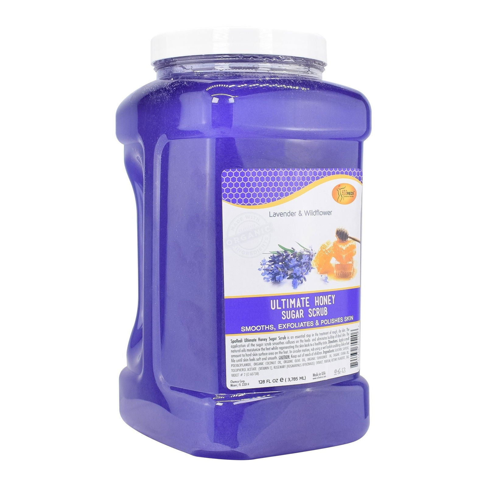 SPA REDI Sugar Body Scrub - Lavender & Wildflower, Exfoliating & Hydrating for Smooth, Glowing Skin - 128 Oz - Beauty Market Online