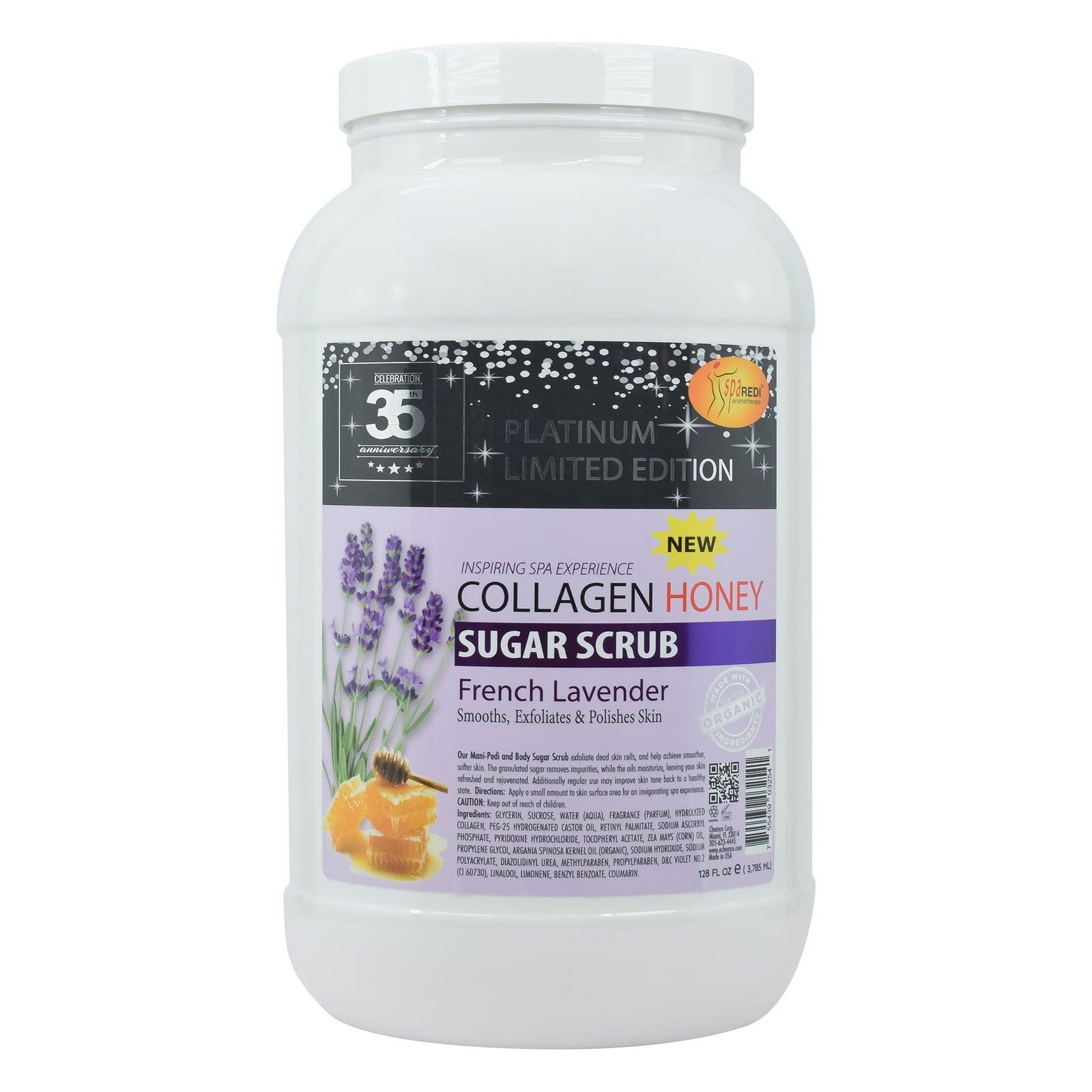 SPA REDI Sugar Scrub - Exfoliating & Moisturizing for Glowing, Smooth Skin - 128 Oz & 5 Gal - Beauty Market Online