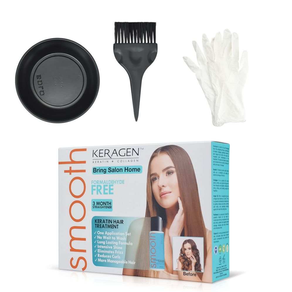 KERAGEN Brazilian Keratin Smoothing Treatment Formaldehyde-Free Blowout Straightening System