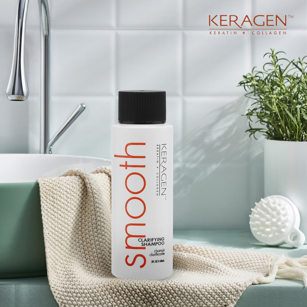 KERAGEN - Clarifying Shampoo with Keratin and Collagen - Deep Cleansing, Purifying, Refresh and Reset Damaged, Color-Treated Hair, Removes Buildup and Residue from Scalp - For All Hair Types