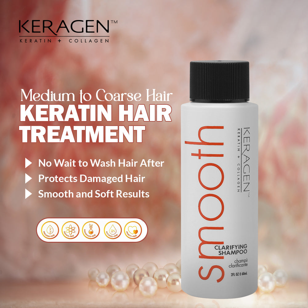 KERAGEN - Clarifying Shampoo with Keratin and Collagen - Deep Cleansing, Purifying, Refresh and Reset Damaged, Color-Treated Hair, Removes Buildup and Residue from Scalp - For All Hair Types