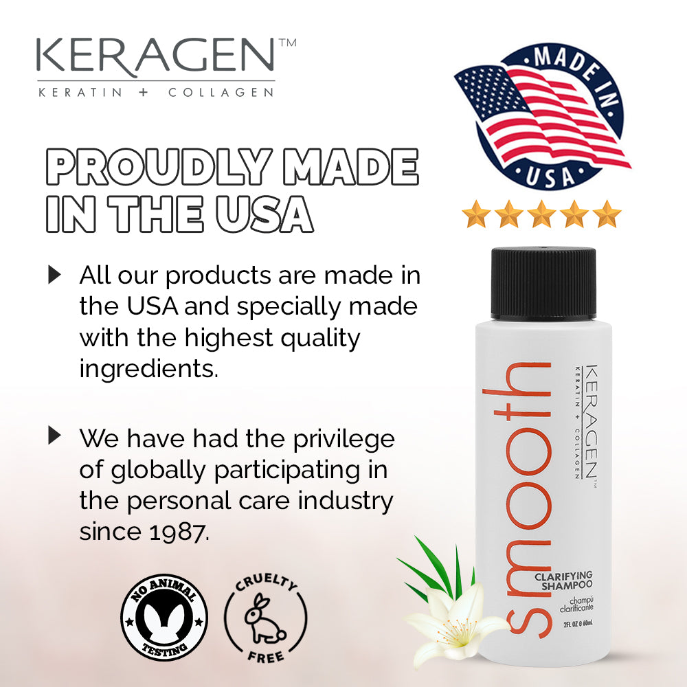 KERAGEN - Clarifying Shampoo with Keratin and Collagen - Deep Cleansing, Purifying, Refresh and Reset Damaged, Color-Treated Hair, Removes Buildup and Residue from Scalp - For All Hair Types
