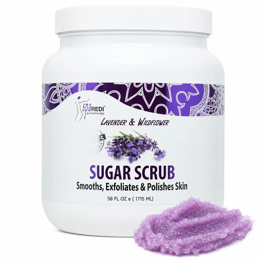 SPA REDI Sugar Body Scrub - Exfoliating & Moisturizing for Smooth, Fresh Skin